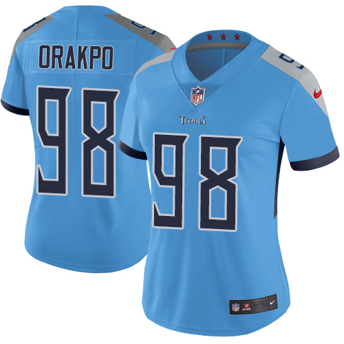 Nike Titans #98 Brian Orakpo Light Blue Team Color Women's Stitched NFL Vapor Untouchable Limited Jersey - Click Image to Close